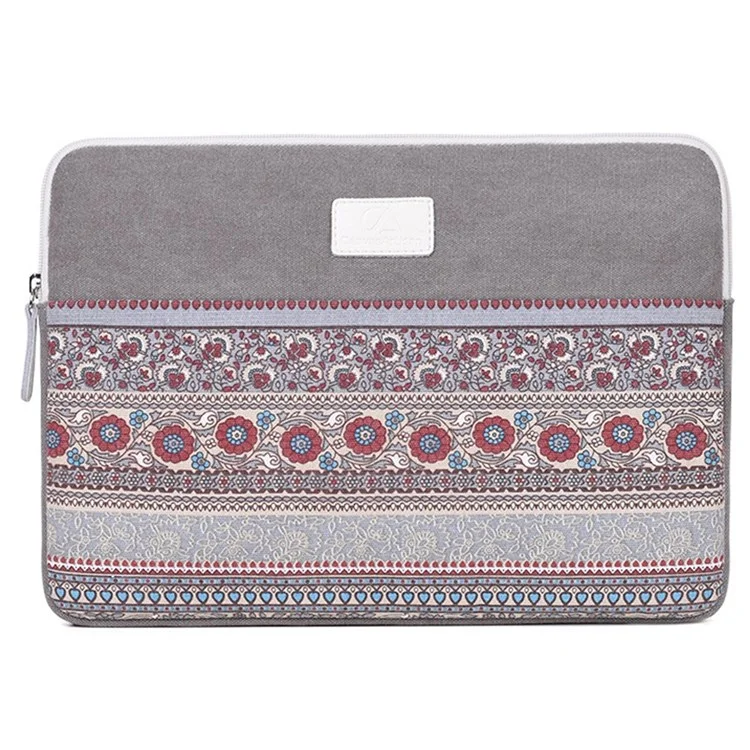 Canvasartisan T38-16 Nationales Muster Gedruckter Leinwandtasche Für 11-zoll - Hellgrau