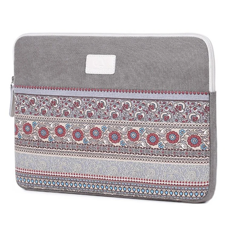Canvasartisan T38-16 Nationales Muster Gedruckter Leinwandtasche Für 11-zoll - Hellgrau