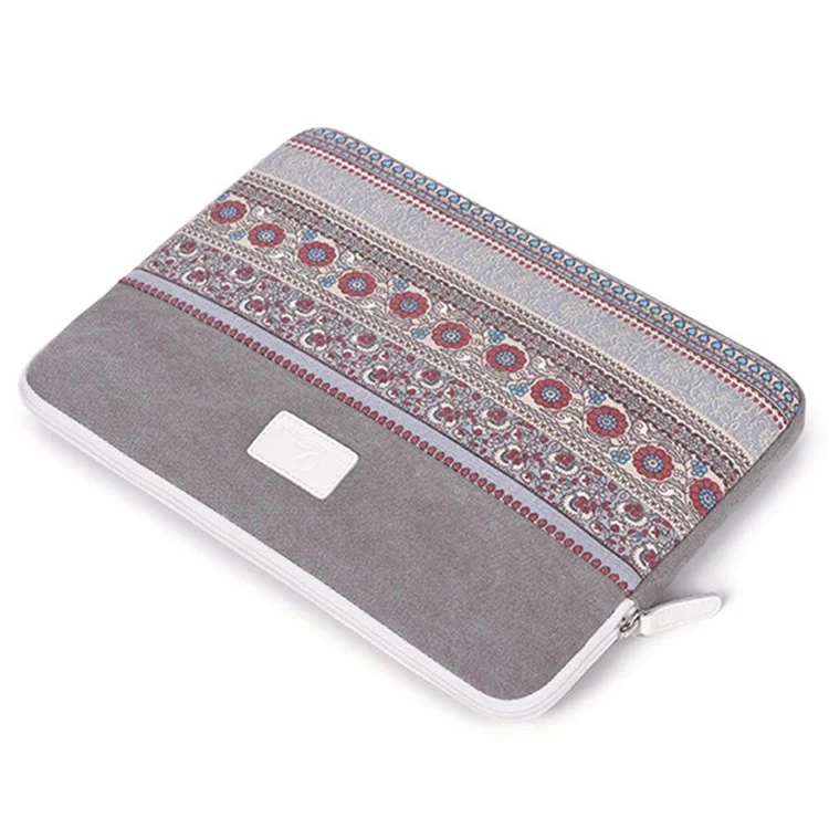 Canvasartisan T38-16 Nationales Muster Gedruckter Leinwandtasche Für 11-zoll - Hellgrau