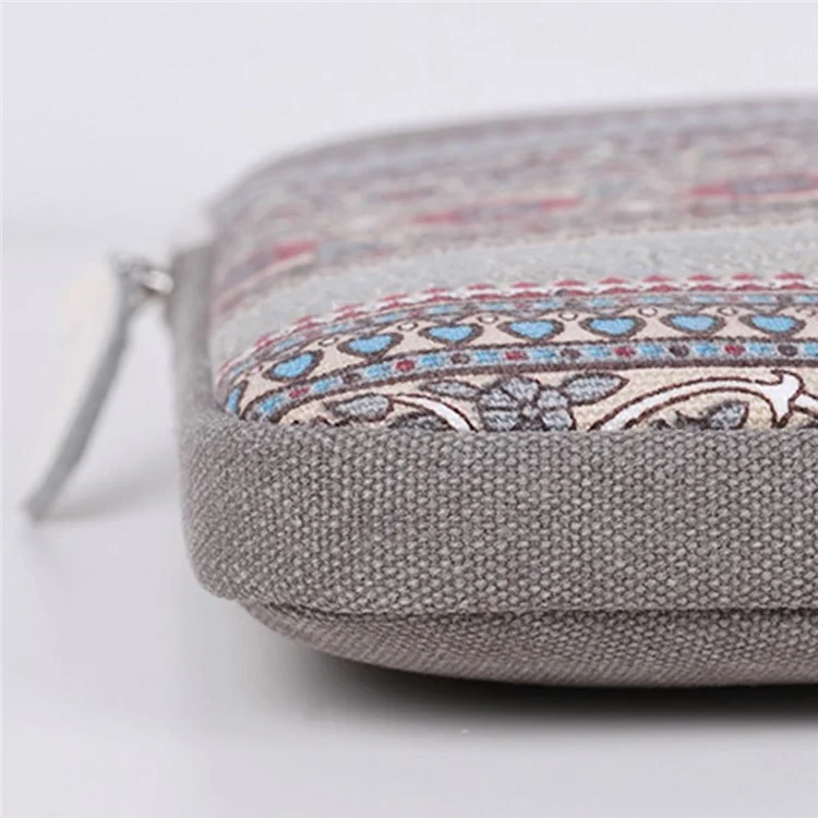 Canvasartisan T38-16 Nationales Muster Gedruckter Leinwandtasche Für 11-zoll - Hellgrau