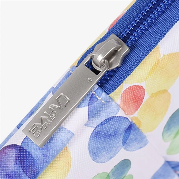 Canvasartisan G51-11 Patrón De Flores Portátil Patrón De Flores De 14 Pulgadas Bolsa De Manga Portátil De 14 Pulgadas PU CUADERO DE CUERO PUSABLO