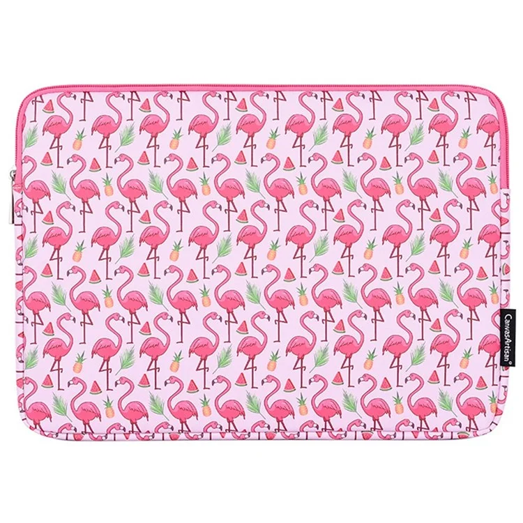 Canvasartisan G58-01 Funda Delgada Portátil Para Portátiles De 15 Pulgadas Patrón De Manga Impresa Bolsa De Manga A Prueba De Golpes PU Conexión De Cuero