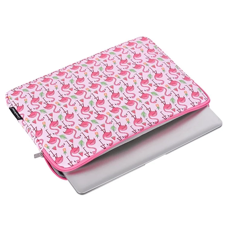 Canvasartisan G58-01 Funda Delgada Portátil Para Portátiles De 15 Pulgadas Patrón De Manga Impresa Bolsa De Manga A Prueba De Golpes PU Conexión De Cuero