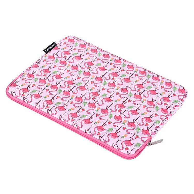Canvasartisan G58-01 Funda Delgada Portátil Para Portátiles De 15 Pulgadas Patrón De Manga Impresa Bolsa De Manga A Prueba De Golpes PU Conexión De Cuero