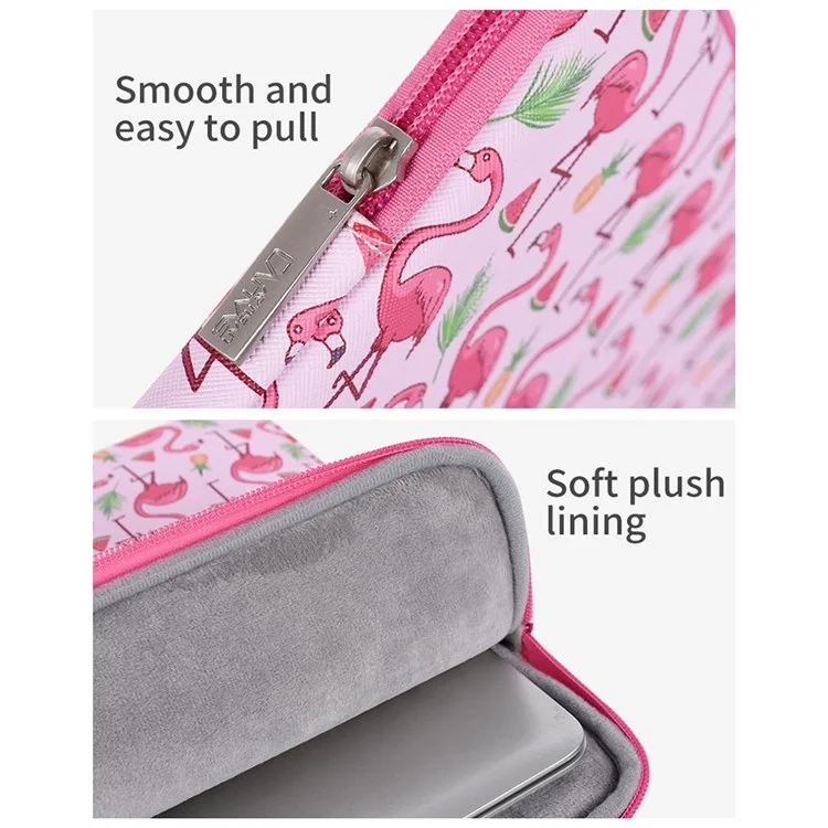 Canvasartisan G58-01 Funda Delgada Portátil Para Portátiles De 15 Pulgadas Patrón De Manga Impresa Bolsa De Manga A Prueba De Golpes PU Conexión De Cuero