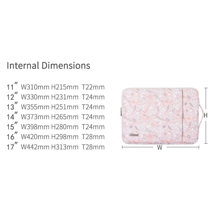 Bolsa De Manga Impresa De Cuero Canvasartisan G4-89 PU Para Portátiles Para Laptops De 15 Pulgadas Bolsa Con Cremallera Con Cremallera Portátil Con Correa Para Manija/bolsa Exterior