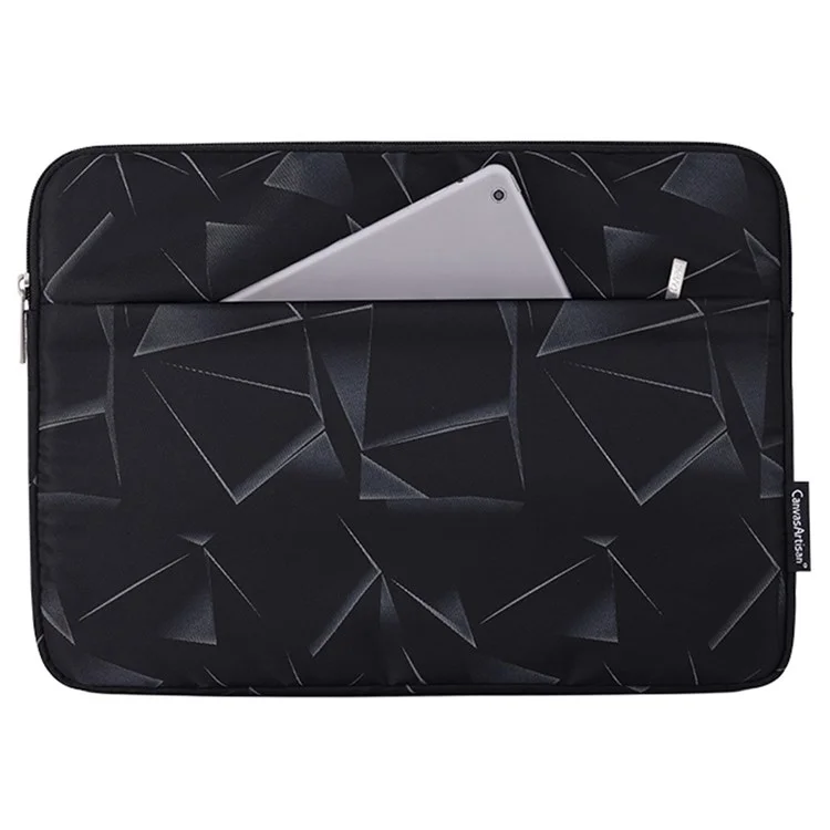 CANVASARTISAN H6-11 Triangle Geometric Printed Carry Case for 11-inch Laptops Portable Sleeve Bag with Outer Pouch Shockproof Storage Bag