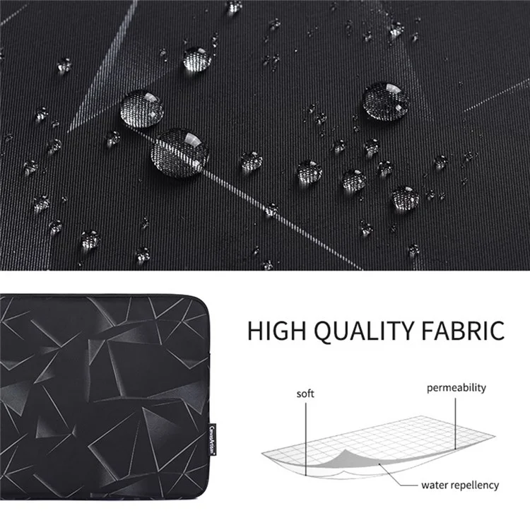 Canvasartisan H6-01 Triangle Géométrique Imprimé Sac à Manches Portables Pour Ordinateur Portable de 13 Pouces Bagure de Carnet Anti-délai D'orgue
