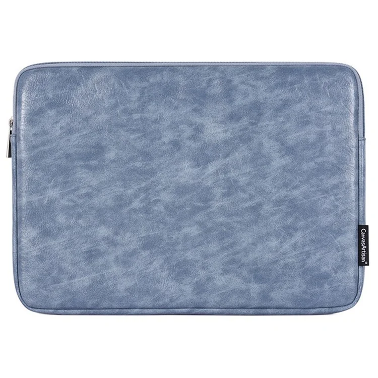 CANVASARTISAN L31-03 Anti-wear PU Leather Storage Bag for 15-inch Laptops Carry Case Portable Sleeve Bag - Blue