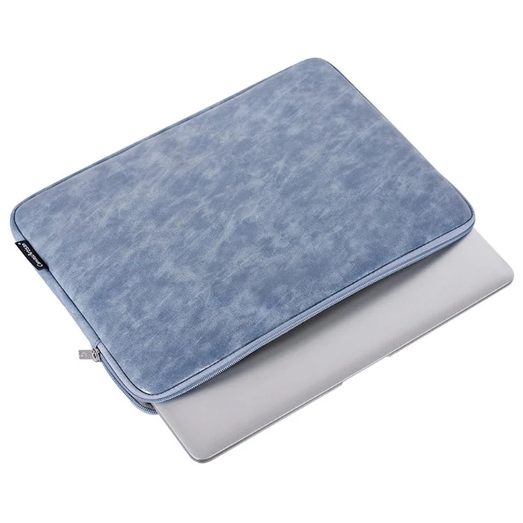 CANVASARTISAN L31-03 Anti-wear PU Leather Storage Bag for 15-inch Laptops Carry Case Portable Sleeve Bag - Blue