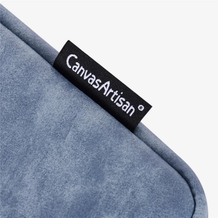 CANVASARTISAN L31-03 Anti-wear PU Leather Storage Bag for 15-inch Laptops Carry Case Portable Sleeve Bag - Blue