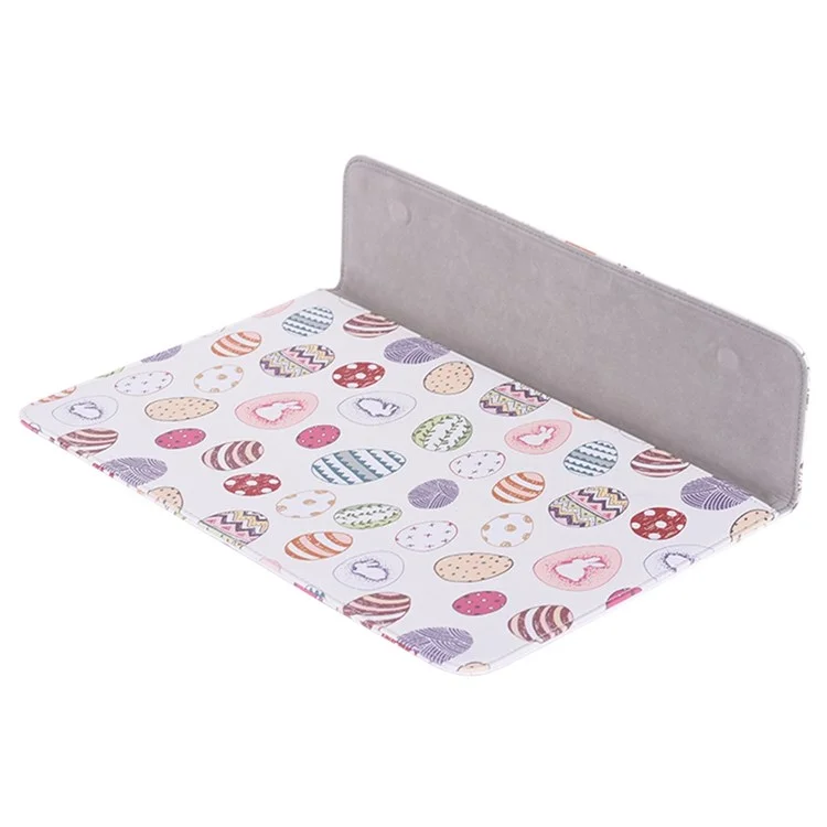 Canvasartisan E52-T0121 2pcs/Set De 15 Pulgadas Patrón De Elipse Mango De Laptop De La Aleta Magnética PU + Bolsa Pequeña