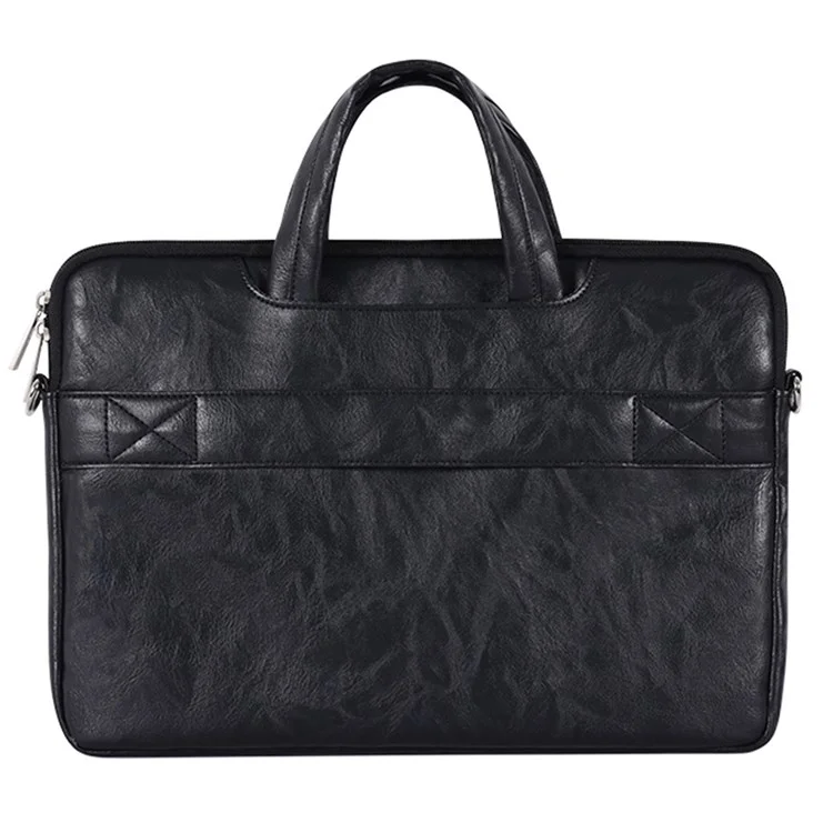 Canvasartisan L27-C22 14 '' Notebook-Handtasche Ägypten Style Muster Drucklaptop Bag Umhängetasche Mit Vorderer Tasche - Schwarz