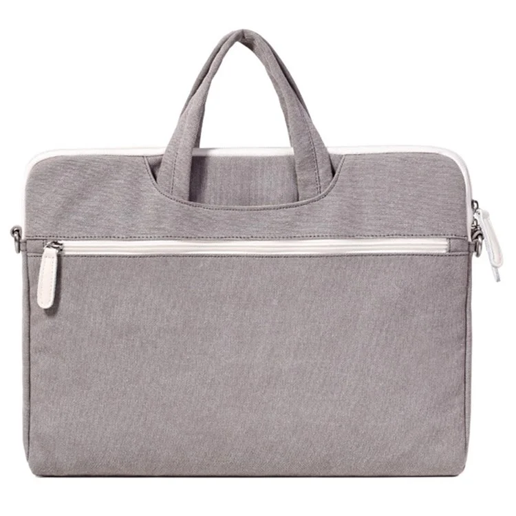 CANVASARTISAN T38-5 Laptop Bag 15-inch National Style Pattern Computer Canvas Fabric Briefcase Sleeve with Shoulder Strap