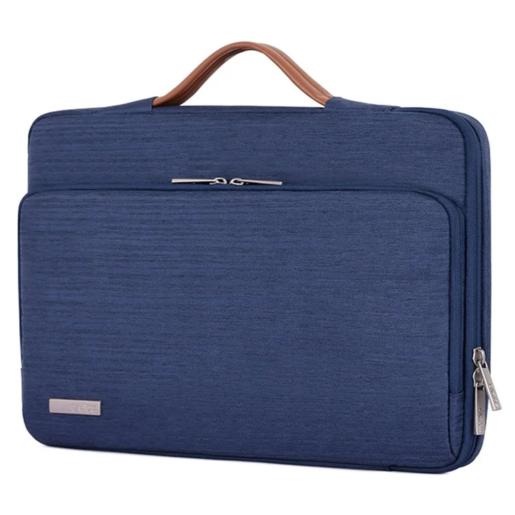 CANVASARTISAN K28-21 15-inch Laptop Briefcase Protective Bag Notebook Handbag with Horizontal Zipper Pocket - Blue