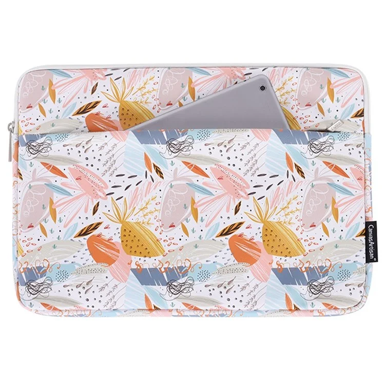 CANVASARTISAN G53-11 para notebook de 13 polegadas Bolsa protetora de laptop à prova d'água com padrão, antirrisco e com slot externo com abertura horizontal