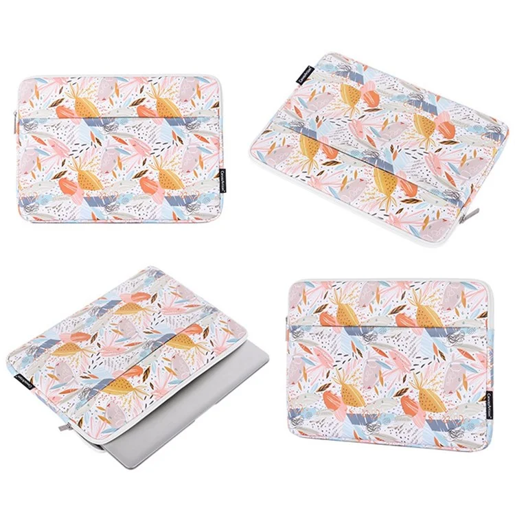 CANVASARTISAN G53-11 para notebook de 13 polegadas Bolsa protetora de laptop à prova d'água com padrão, antirrisco e com slot externo com abertura horizontal