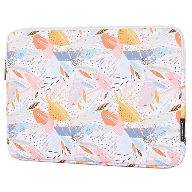CANVASARTISAN G53-T0121 for 15-inch Notebook Stylish Patterned Laptop Zippered Protective Bag Waterproof PU Case Pouch Storage Organizer + Small Bag Set