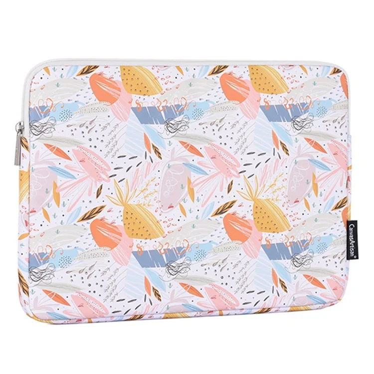 CANVASARTISAN G53-T0121 for 15-inch Notebook Stylish Patterned Laptop Zippered Protective Bag Waterproof PU Case Pouch Storage Organizer + Small Bag Set