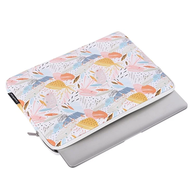CANVASARTISAN G53-T0121 for 15-inch Notebook Stylish Patterned Laptop Zippered Protective Bag Waterproof PU Case Pouch Storage Organizer + Small Bag Set