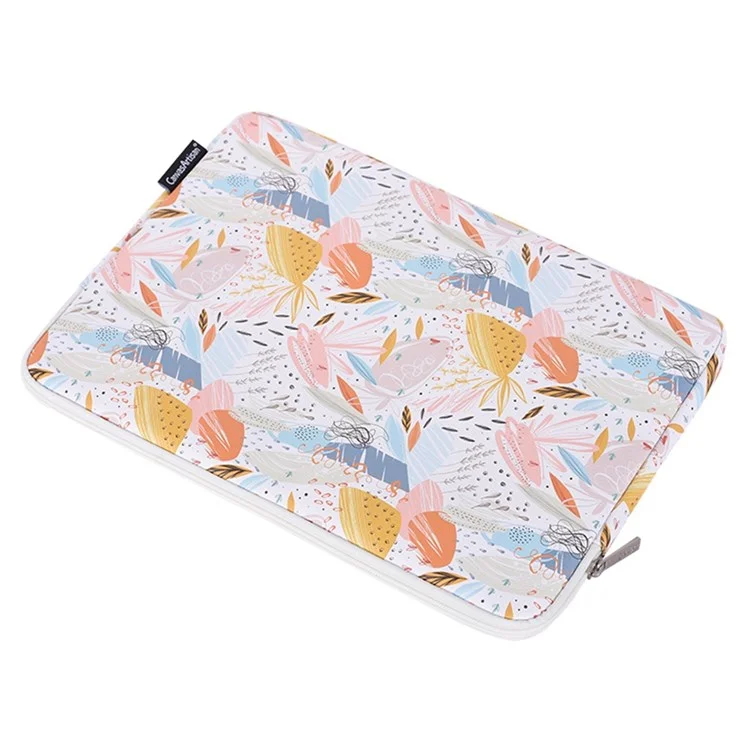 CANVASARTISAN G53-T0121 for 15-inch Notebook Stylish Patterned Laptop Zippered Protective Bag Waterproof PU Case Pouch Storage Organizer + Small Bag Set