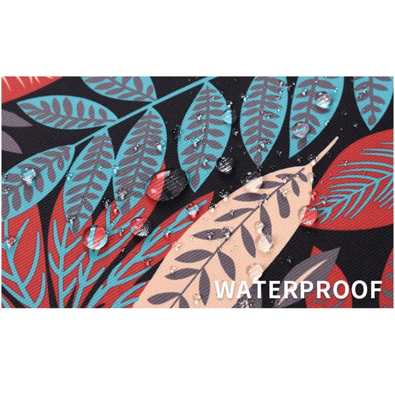 CANVASARTISAN H30-B01 Colorful Big Leaf Pattern 15-inch Zipper Laptop Bag Computer Notebook Carrying Pouch Handbag - Beige