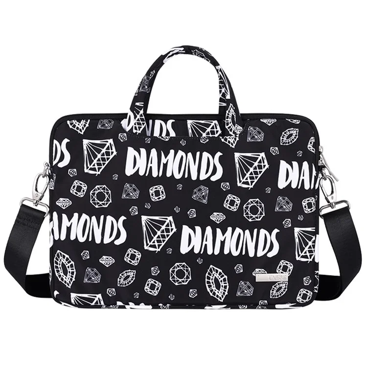 CANVASARTISAN H15-A01 15-inch Lightweight Diamond Pattern Laptop Carrying Bag Storage Sleeve with Shoulder Strap