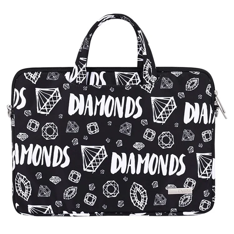 CANVASARTISAN H15-A01 15-inch Lightweight Diamond Pattern Laptop Carrying Bag Storage Sleeve with Shoulder Strap