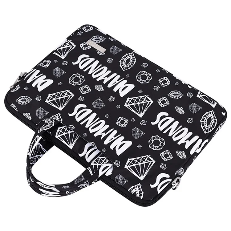 CANVASARTISAN H15-A01 15-inch Lightweight Diamond Pattern Laptop Carrying Bag Storage Sleeve with Shoulder Strap