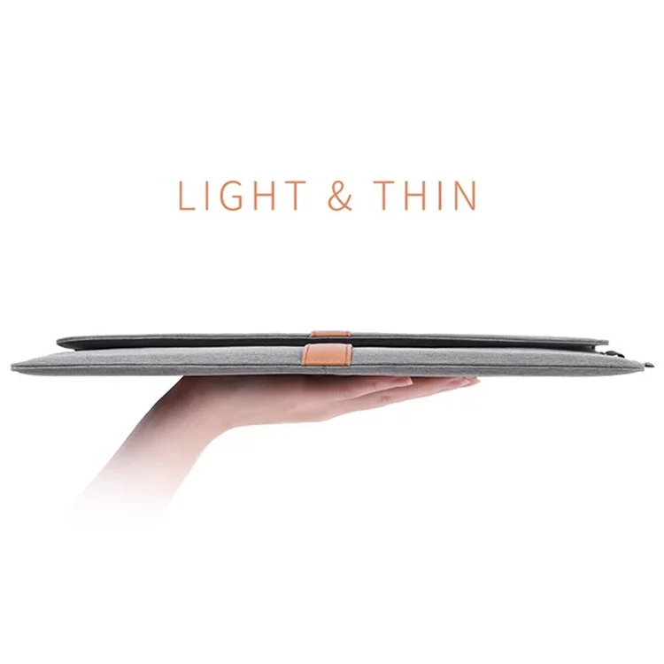 Canvasartisan L15-15 14-zoll-pu-lederstreifen-spleißhülle Schutzbeutel Wasserdichte Leinwand Laptop Speicherhülle