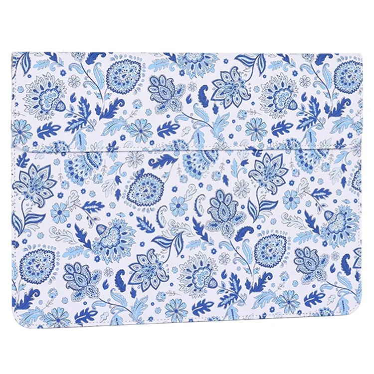 Canvasartisan E54-T0111 Manga Portátil Anti-scratch De 13 Pulgadas Patrón De Flores Azules De La Placa Magnética Magnora Notebook Case + Bolsa Pequeña