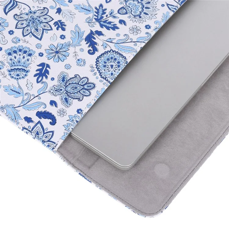 Canvasartisan E54-T0111 Manga Portátil Anti-scratch De 13 Pulgadas Patrón De Flores Azules De La Placa Magnética Magnora Notebook Case + Bolsa Pequeña
