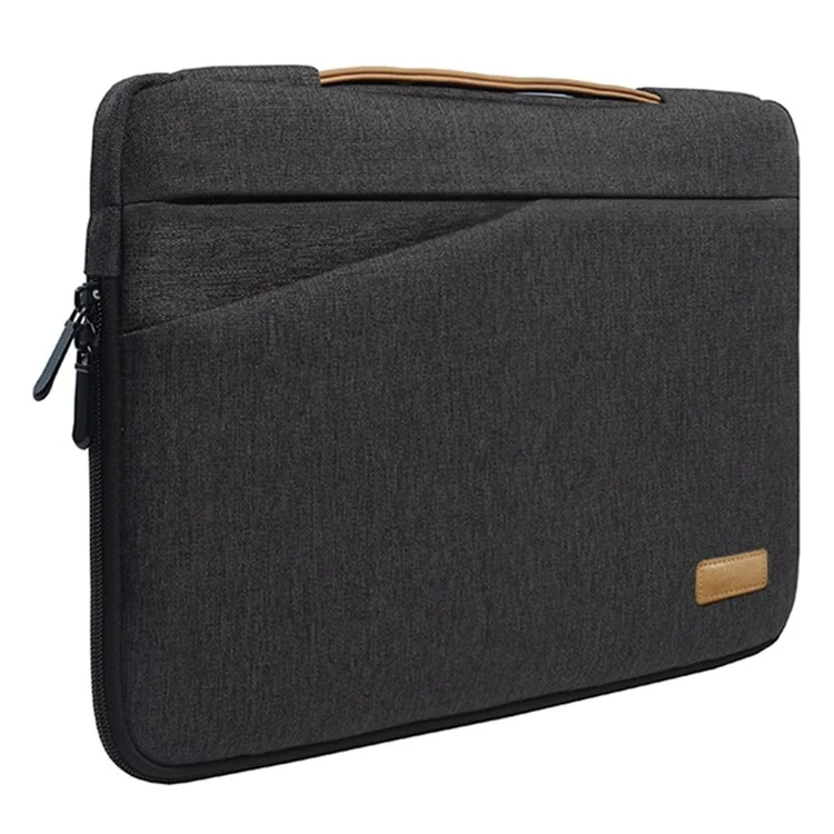 MA031 13.3-14 Pulgadas Anti-Scratch Notebook Computer Manga Bag Laptop Bag Bags De Estilo De Negocio Con Correa De Mango - Gris Oscuro
