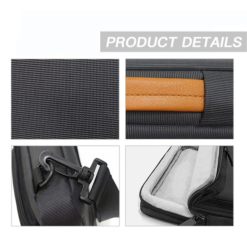 MA016 15-15.6 inch Large Notebook Computer Sleeve Simple Casual Design Comfortable Handle Strap Laptop Bag with Shoulder Strap - Red