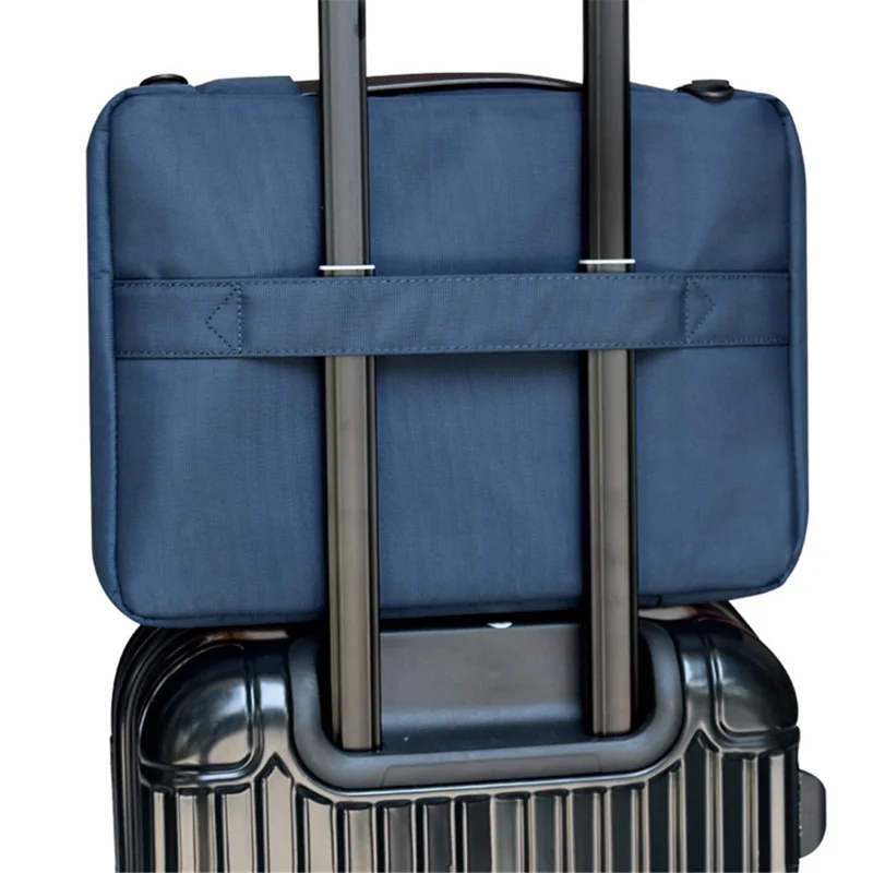 MA016 15-15.6 inch Large Notebook Computer Sleeve Simple Casual Design Comfortable Handle Strap Laptop Bag with Shoulder Strap - Red