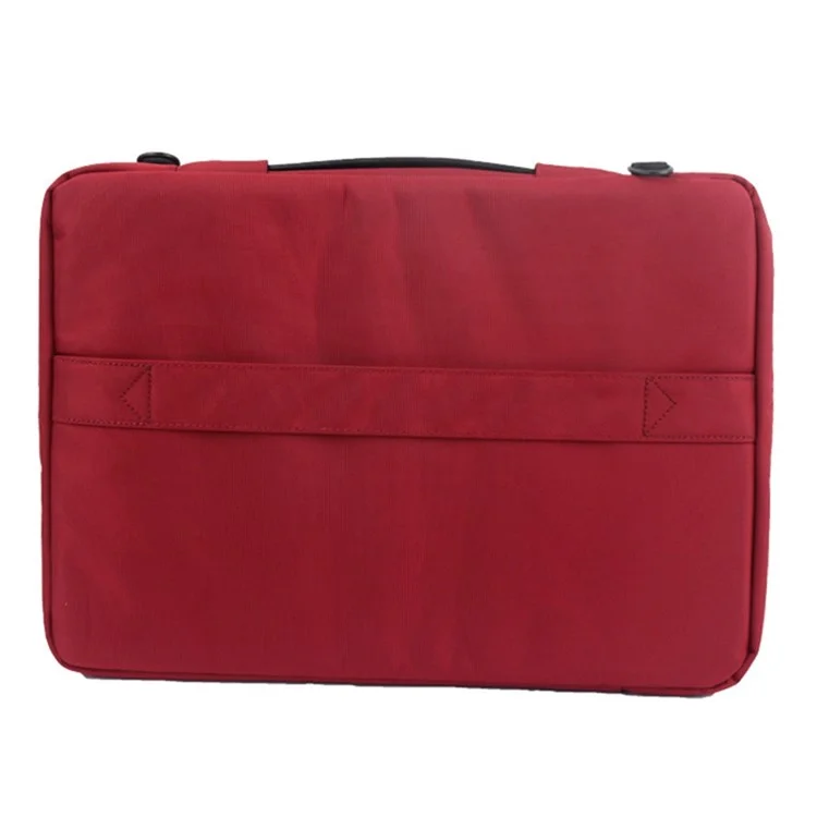 MA016 13.3-14 Pouces Sac D'ordinateur Portable Style D'entreprise Blocier Manchon D'ordinateur Sac À Main Avec Bandoulière Avec Bandoulière - Rouge