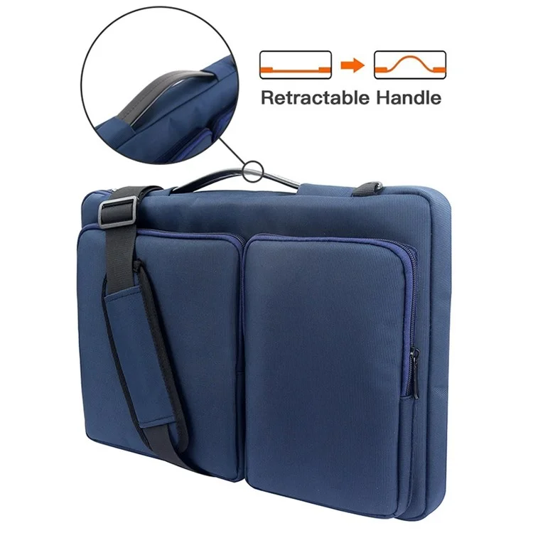 MA016 13.3-14 Pouces Sac D'ordinateur Portable Style D'entreprise Blocier Manchon D'ordinateur Sac À Main Avec Bandoulière Avec Bandoulière - Rouge