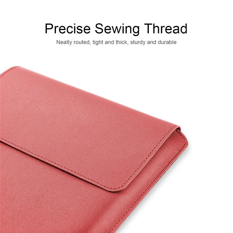For MacBook 13''/14'' Laptop Storage Bag Multifunction PU Leather Mouse Pad Notebook Computer Sleeve Pouch - Dark Blue