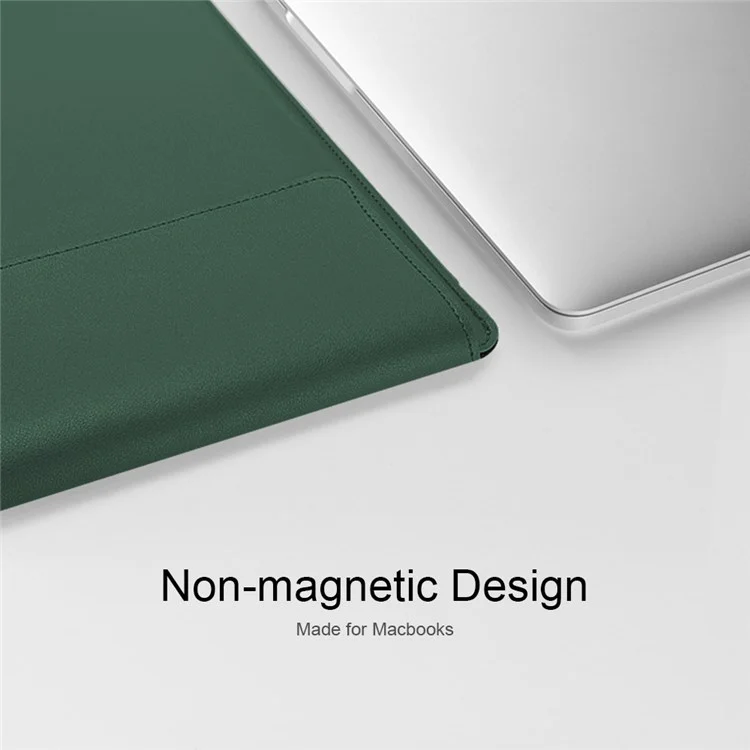 For 11''/12'' Ultra Thin Laptop Sleeve PU Leather Multifunction Mouse Pad Notebook Computer Storage Carrying Pouch - Grey