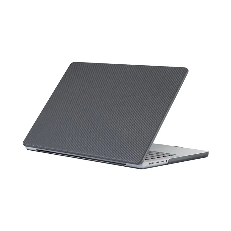 Для MacBook Pro 14 дюймов (2021) A2442 Карбоновый Текстурный Жесткий Чехол для Ноутбука - Черный