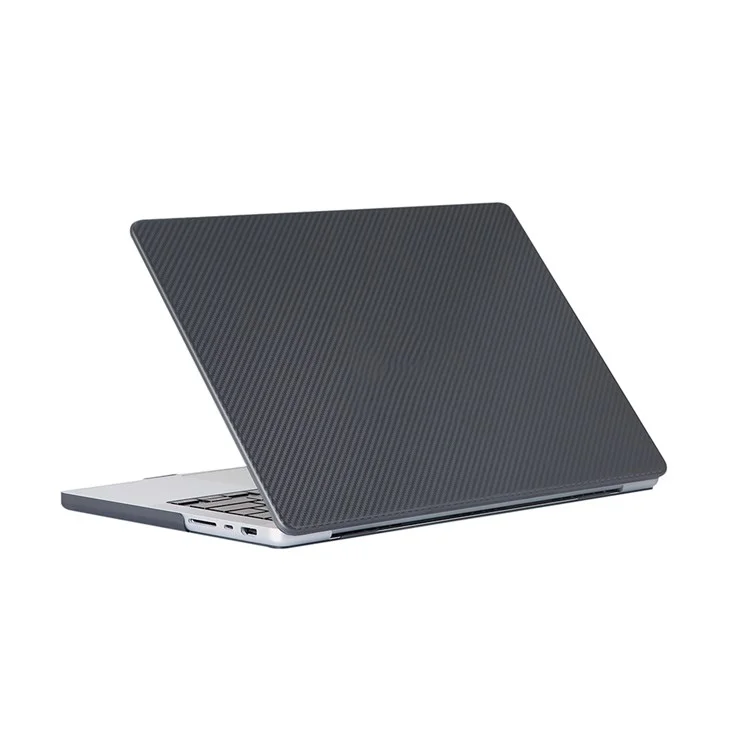 Для MacBook Pro 14 дюймов (2021) A2442 Карбоновый Текстурный Жесткий Чехол для Ноутбука - Черный