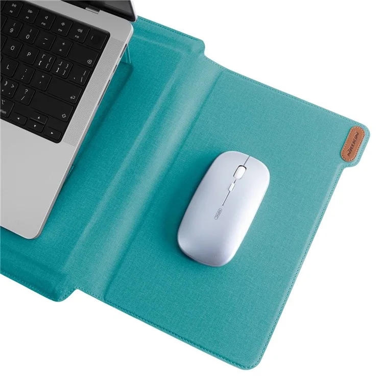 Nillkin Versátil Más 15.6 - Manga Portátil De 16.1 Pulgadas Litchi Texture PU Cuero De Cuero Bolsa De Cuaderno Con Función De Almohadilla De Mouse - Verde