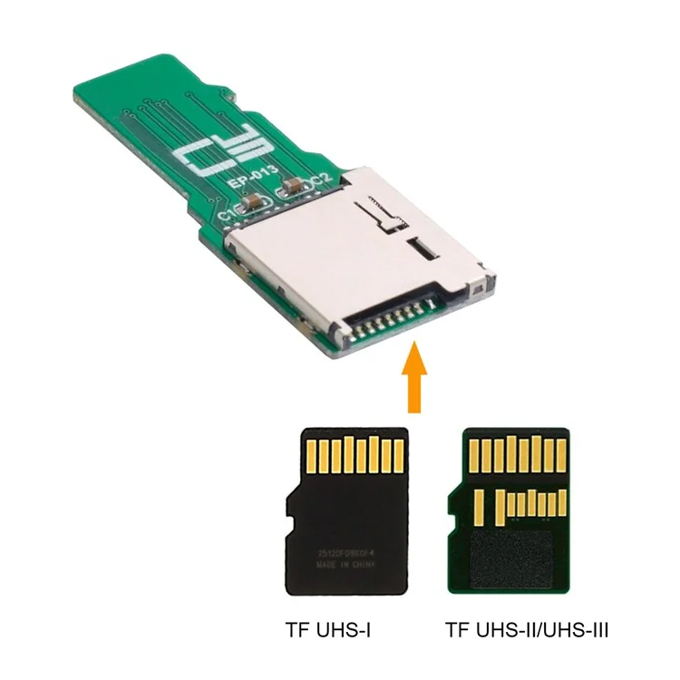 EP-013 TF Card Male to TF Female Adapter PCBA SD/SDHC/SDXC UHS-III Full Speed Extender Connector