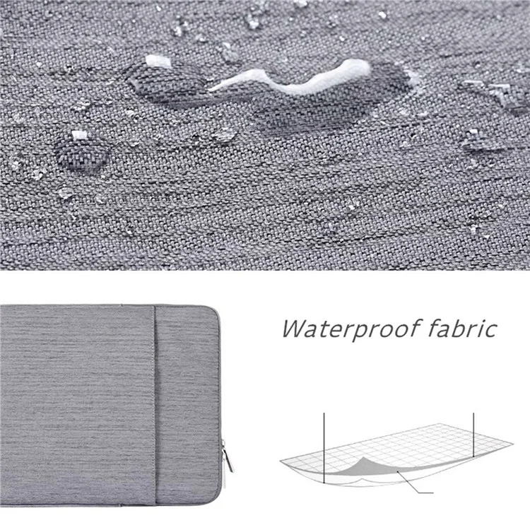 CANVASARTISAN L28-19 12-inch Laptop Protective Sleeve Business Style Notebook Carrying Bag (Horizontal Type) - Grey