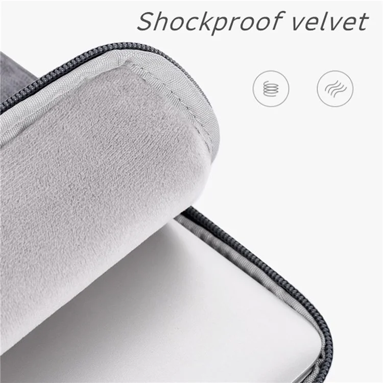 CANVASARTISAN L28-19 12-inch Laptop Protective Sleeve Business Style Notebook Carrying Bag (Horizontal Type) - Grey