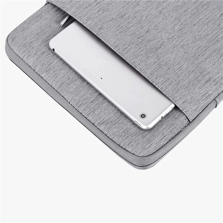 CANVASARTISAN L28-19 12-inch Laptop Protective Sleeve Business Style Notebook Carrying Bag (Horizontal Type) - Grey