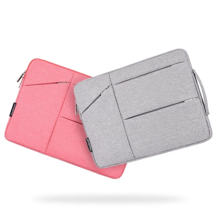 CANVASARTISAN L25-58 12-inch Laptop Protective Sleeve Business Style Notebook Carrying Bag - Light Grey