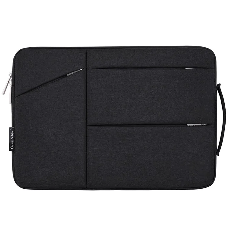 CANVASARTISAN L25-58 11-inch Laptop Briefcase Protective Bag Notebook Computer Handbag with Outer Storage Pockets - Black