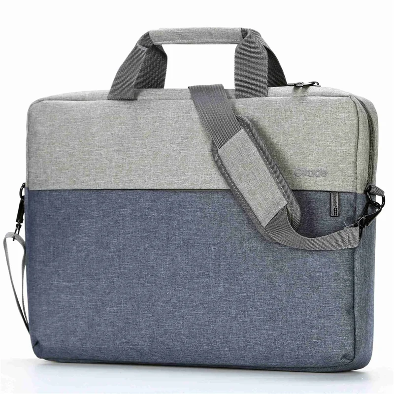 OKADE T52 15.6-inch Laptop Bag Shoulder Handbag Waterproof Notebook Pouch (With Shoulder Strap) - Light Grey