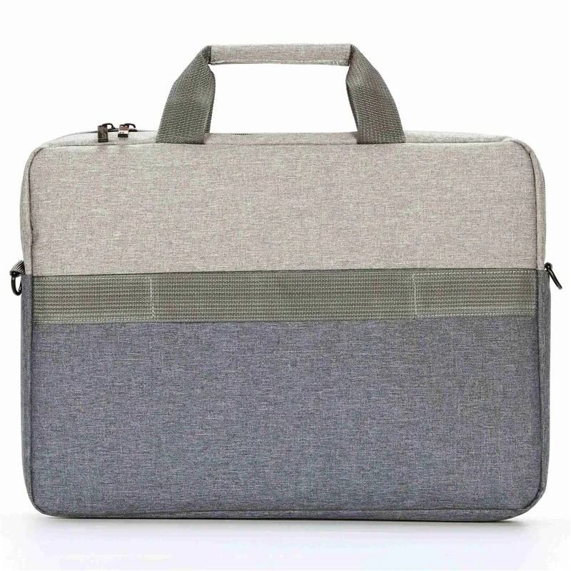 OKADE T52 15.6-inch Laptop Bag Shoulder Handbag Waterproof Notebook Pouch (With Shoulder Strap) - Light Grey